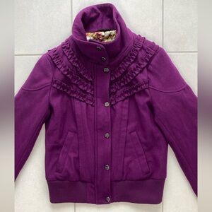 Steve Madden Purple Ruffle Jacket – Sz M